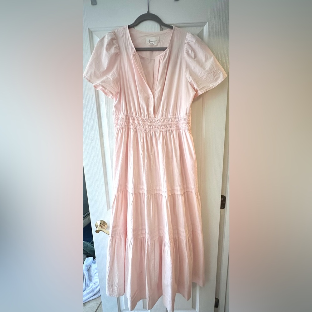 Anthropologie Light Pink Somerset Maxi Dress